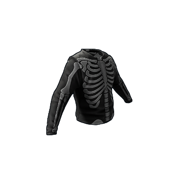 Skeleton Costume Burlap Shirt