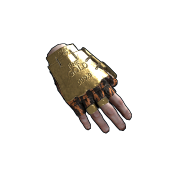 Gold Chains Roadsign Gloves