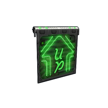 Neon Up Garage Door
