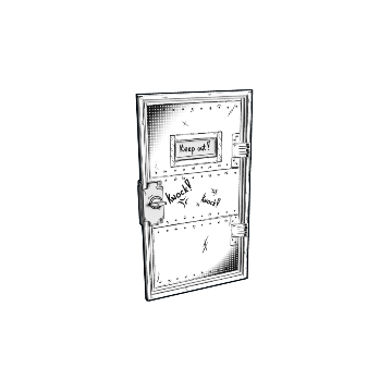 Comics Armored Door