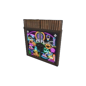 Neon Vibes Double Metal Door
