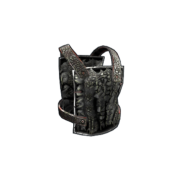 Black Alligator Metal Chest Plate