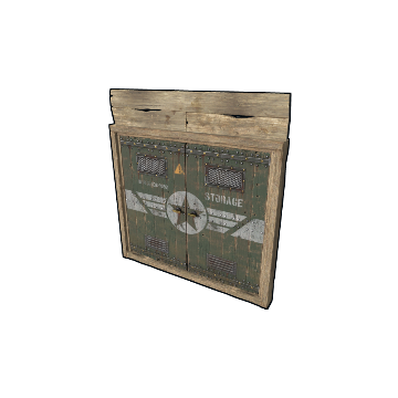 Military Storage Wooden Double Door